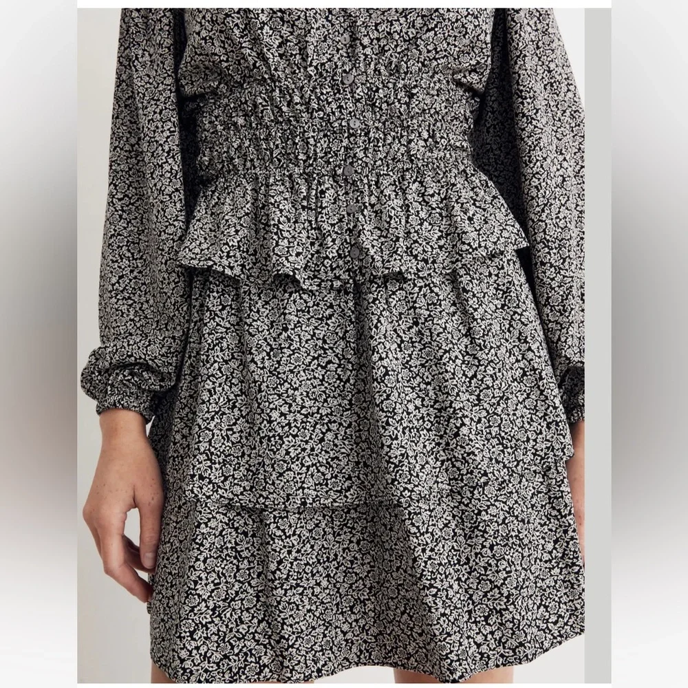 Madewell Pull-On Tier Mini Skirt in Tudor Floral Skirt Only